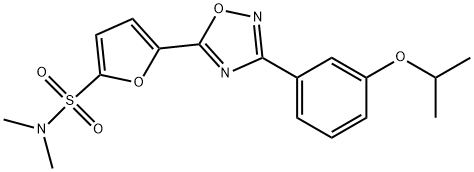 N,N-dimethyl-5-[3-(3-propan-2-yloxyphenyl)-1,2,4-oxadiazol-5-yl]furan-2-sulfonamide Structural