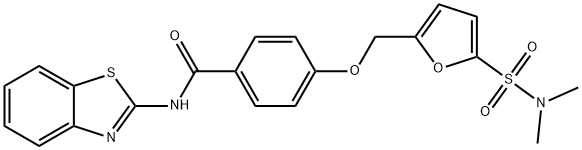 N-(1,3-benzothiazol-2-yl)-4-[[5-(dimethylsulfamoyl)furan-2-yl]methoxy]benzamide Structural