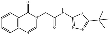 N-(5-tert-butyl-1,3,4-thiadiazol-2-yl)-2-(4-oxoquinazolin-3-yl)acetamide Structural