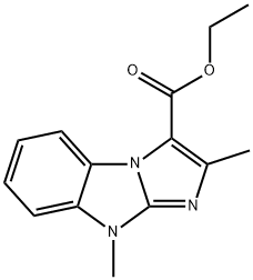 ethyl 2,4-dimethylimidazo[1,2-a]benzimidazole-1-carboxylate Structural