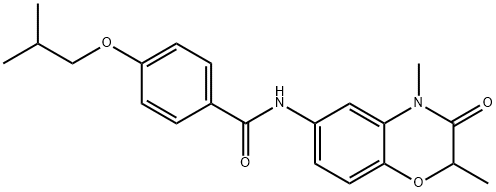 N-(2,4-dimethyl-3-oxo-1,4-benzoxazin-6-yl)-4-(2-methylpropoxy)benzamide Structural