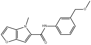 N-[3-(methoxymethyl)phenyl]-4-methylfuro[3,2-b]pyrrole-5-carboxamide Structural