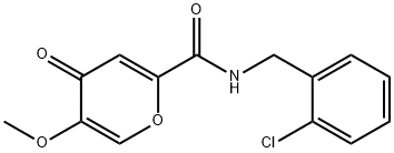 N-[(2-chlorophenyl)methyl]-5-methoxy-4-oxopyran-2-carboxamide Structural
