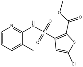 methyl 5-chloro-3-[(3-methylpyridin-2-yl)sulfamoyl]thiophene-2-carboxylate Structural