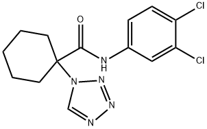 N-(3,4-dichlorophenyl)-1-(tetrazol-1-yl)cyclohexane-1-carboxamide Structural
