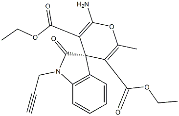 diethyl (3S)-2'-amino-6'-methyl-2-oxo-1-prop-2-ynylspiro[indole-3,4'-pyran]-3',5'-dicarboxylate Structural