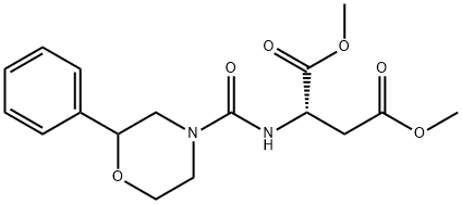 dimethyl (2S)-2-[(2-phenylmorpholine-4-carbonyl)amino]butanedioate Structural