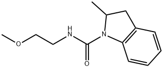 N-(2-methoxyethyl)-2-methyl-2,3-dihydroindole-1-carboxamide Structural