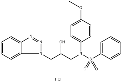 N-[3-(benzotriazol-1-yl)-2-hydroxypropyl]-N-(4-methoxyphenyl)benzenesulfonamide hydrochloride Structural