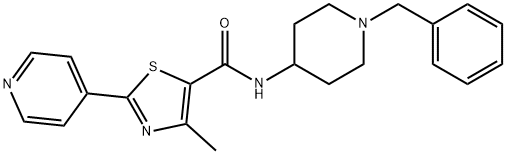 N-(1-benzylpiperidin-4-yl)-4-methyl-2-pyridin-4-yl-1,3-thiazole-5-carboxamide Structural