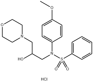 N-(2-hydroxy-3-morpholin-4-ylpropyl)-N-(4-methoxyphenyl)benzenesulfonamide hydrochloride Structural
