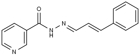 N-[(E)-[(E)-3-phenylprop-2-enylidene]amino]pyridine-3-carboxamide Structural