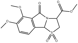 methyl 6,7-dimethoxy-1,1,5-trioxo-3,9b-dihydro-2H-[1,3]thiazolo[2,3-a]isoindole-3-carboxylate Structural