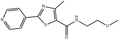 N-(2-methoxyethyl)-4-methyl-2-pyridin-4-yl-1,3-thiazole-5-carboxamide Structural