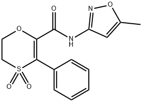 N-(5-methyl-1,2-oxazol-3-yl)-4,4-dioxo-5-phenyl-2,3-dihydro-1,4-oxathiine-6-carboxamide Structural