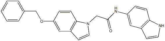 N-(1H-indol-5-yl)-2-(5-phenylmethoxyindol-1-yl)acetamide Structural