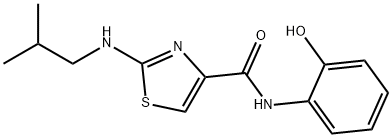 N-(2-hydroxyphenyl)-2-(2-methylpropylamino)-1,3-thiazole-4-carboxamide Structural