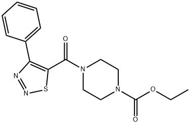 ethyl 4-(4-phenylthiadiazole-5-carbonyl)piperazine-1-carboxylate Structural