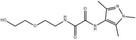 N-[2-(2-hydroxyethoxy)ethyl]-N'-(1,3,5-trimethylpyrazol-4-yl)oxamide Structural