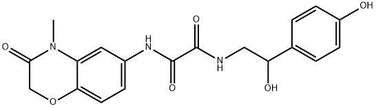 N-[2-hydroxy-2-(4-hydroxyphenyl)ethyl]-N'-(4-methyl-3-oxo-1,4-benzoxazin-6-yl)oxamide Structural