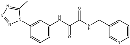N'-[3-(5-methyltetrazol-1-yl)phenyl]-N-(pyridin-3-ylmethyl)oxamide Structural