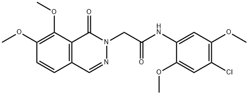 N-(4-chloro-2,5-dimethoxyphenyl)-2-(7,8-dimethoxy-1-oxophthalazin-2-yl)acetamide Structural
