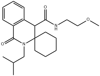 N-(2-methoxyethyl)-2-(2-methylpropyl)-1-oxospiro[4H-isoquinoline-3,1'-cyclohexane]-4-carboxamide Structural
