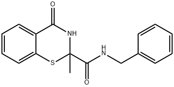 N-benzyl-2-methyl-4-oxo-3H-1,3-benzothiazine-2-carboxamide Structural
