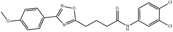 N-(3,4-dichlorophenyl)-4-[3-(4-methoxyphenyl)-1,2,4-oxadiazol-5-yl]butanamide Structural