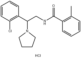 N-[2-(2-chlorophenyl)-2-pyrrolidin-1-ylethyl]-2-methylbenzamide hydrochloride Structural