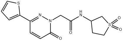 N-(1,1-dioxothiolan-3-yl)-2-(6-oxo-3-thiophen-2-ylpyridazin-1-yl)acetamide Structural