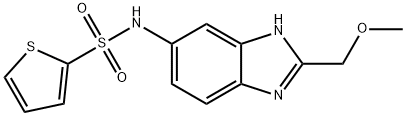 N-[2-(methoxymethyl)-3H-benzimidazol-5-yl]thiophene-2-sulfonamide Structural