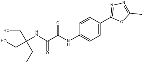 N'-[1-hydroxy-2-(hydroxymethyl)butan-2-yl]-N-[4-(5-methyl-1,3,4-oxadiazol-2-yl)phenyl]oxamide Structural