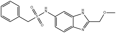 N-[2-(methoxymethyl)-3H-benzimidazol-5-yl]-1-phenylmethanesulfonamide Structural