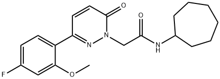 N-cycloheptyl-2-[3-(4-fluoro-2-methoxyphenyl)-6-oxopyridazin-1-yl]acetamide Structural