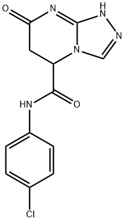 N-(4-chlorophenyl)-7-oxo-5,6-dihydro-1H-[1,2,4]triazolo[4,3-a]pyrimidine-5-carboxamide Structural