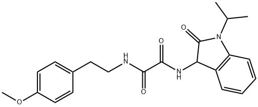 N-[2-(4-methoxyphenyl)ethyl]-N'-(2-oxo-1-propan-2-yl-3H-indol-3-yl)oxamide Structural