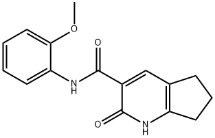 N-(2-methoxyphenyl)-2-oxo-1,5,6,7-tetrahydrocyclopenta[b]pyridine-3-carboxamide Structural