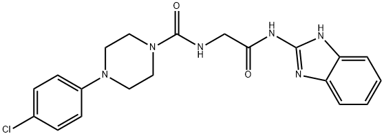 N-[2-(1H-benzimidazol-2-ylamino)-2-oxoethyl]-4-(4-chlorophenyl)piperazine-1-carboxamide Structural