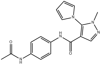 N-(4-acetamidophenyl)-1-methyl-5-pyrrol-1-ylpyrazole-4-carboxamide Structural