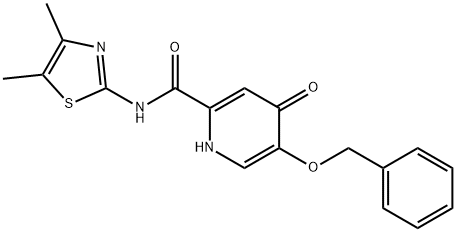 N-(4,5-dimethyl-1,3-thiazol-2-yl)-4-oxo-5-phenylmethoxy-1H-pyridine-2-carboxamide Structural