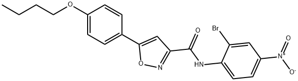 N-(2-bromo-4-nitrophenyl)-5-(4-butoxyphenyl)-1,2-oxazole-3-carboxamide Structural
