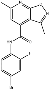 N-(4-bromo-2-fluorophenyl)-3,6-dimethyl-[1,2]oxazolo[5,4-b]pyridine-4-carboxamide Structural