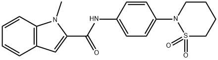 N-[4-(1,1-dioxothiazinan-2-yl)phenyl]-1-methylindole-2-carboxamide Structural