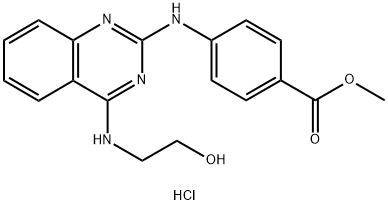 methyl 4-[[4-(2-hydroxyethylamino)quinazolin-2-yl]amino]benzoate hydrochloride Structural