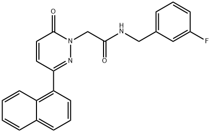 N-[(3-fluorophenyl)methyl]-2-(3-naphthalen-1-yl-6-oxopyridazin-1-yl)acetamide Structural