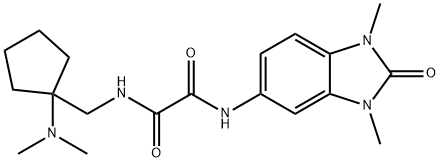 N-[[1-(dimethylamino)cyclopentyl]methyl]-N'-(1,3-dimethyl-2-oxobenzimidazol-5-yl)oxamide Structural