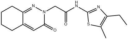 N-(4-ethyl-5-methyl-1,3-thiazol-2-yl)-2-(3-oxo-5,6,7,8-tetrahydrocinnolin-2-yl)acetamide Structural