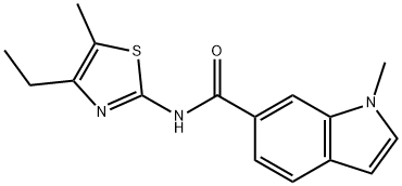 N-(4-ethyl-5-methyl-1,3-thiazol-2-yl)-1-methylindole-6-carboxamide Structural