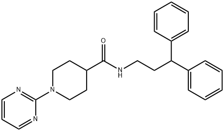 N-(3,3-diphenylpropyl)-1-pyrimidin-2-ylpiperidine-4-carboxamide Structural